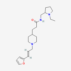 molecular formula C22H35N3O2 B3792434 N-[(1-ethyl-2-pyrrolidinyl)methyl]-3-{1-[(2E)-3-(2-furyl)-2-propen-1-yl]-4-piperidinyl}propanamide 