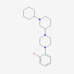 1-(1-cyclohexyl-3-piperidinyl)-4-(2-fluorophenyl)piperazine