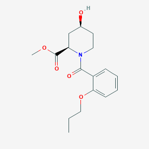 molecular formula C17H23NO5 B3792455 methyl (2R,4S)-4-hydroxy-1-(2-propoxybenzoyl)piperidine-2-carboxylate 