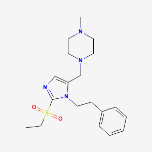 1-{[2-(ethylsulfonyl)-1-(2-phenylethyl)-1H-imidazol-5-yl]methyl}-4-methylpiperazine