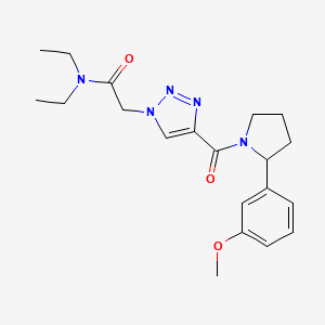 N,N-diethyl-2-(4-{[2-(3-methoxyphenyl)-1-pyrrolidinyl]carbonyl}-1H-1,2,3-triazol-1-yl)acetamide