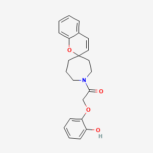 molecular formula C22H23NO4 B3792490 2-[2-oxo-2-(1H-spiro[azepane-4,2'-chromen]-1-yl)ethoxy]phenol 