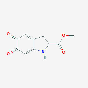 molecular formula C10H9NO4 B037925 Methyl 5,6-dioxo-2,3-dihydro-1H-indole-2-carboxylate CAS No. 115054-63-2