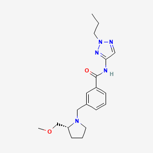 molecular formula C19H27N5O2 B3792502 3-{[(2R)-2-(methoxymethyl)pyrrolidin-1-yl]methyl}-N-(2-propyl-2H-1,2,3-triazol-4-yl)benzamide 