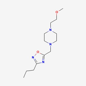 molecular formula C13H24N4O2 B3792503 5-[[4-(2-Methoxyethyl)piperazin-1-yl]methyl]-3-propyl-1,2,4-oxadiazole 