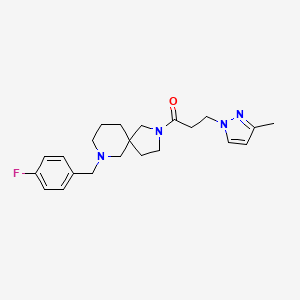 7-(4-fluorobenzyl)-2-[3-(3-methyl-1H-pyrazol-1-yl)propanoyl]-2,7-diazaspiro[4.5]decane