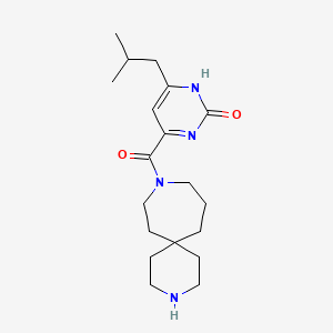 4-(3,9-diazaspiro[5.6]dodec-9-ylcarbonyl)-6-isobutyl-2(1H)-pyrimidinone hydrochloride