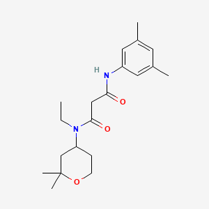 N'-(3,5-dimethylphenyl)-N-(2,2-dimethyltetrahydro-2H-pyran-4-yl)-N-ethylmalonamide