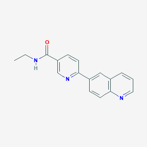 molecular formula C17H15N3O B3792573 N-ethyl-6-quinolin-6-ylpyridine-3-carboxamide 