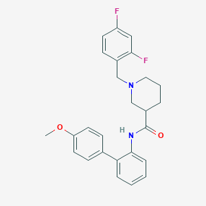 1-(2,4-difluorobenzyl)-N-(4'-methoxy-2-biphenylyl)-3-piperidinecarboxamide