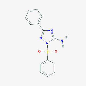 molecular formula C14H12N4O2S B379259 3-phenyl-1-(phenylsulfonyl)-1H-1,2,4-triazol-5-amine 