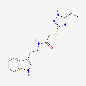 2-[(3-ethyl-1H-1,2,4-triazol-5-yl)thio]-N-[2-(1H-indol-3-yl)ethyl]acetamide