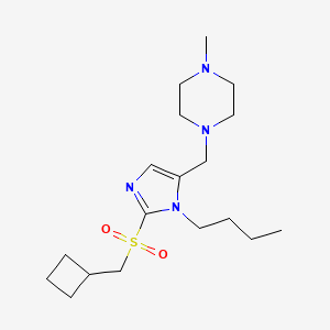 molecular formula C18H32N4O2S B3792628 1-({1-butyl-2-[(cyclobutylmethyl)sulfonyl]-1H-imidazol-5-yl}methyl)-4-methylpiperazine 