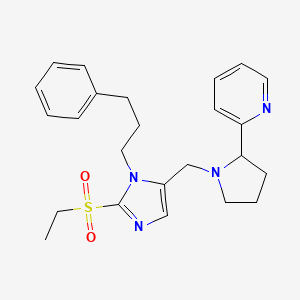 2-(1-{[2-(ethylsulfonyl)-1-(3-phenylpropyl)-1H-imidazol-5-yl]methyl}-2-pyrrolidinyl)pyridine