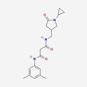 N-[(1-cyclopropyl-5-oxopyrrolidin-3-yl)methyl]-N'-(3,5-dimethylphenyl)malonamide