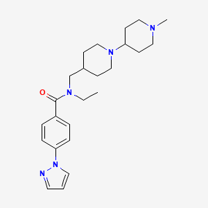 N-ethyl-N-[(1'-methyl-1,4'-bipiperidin-4-yl)methyl]-4-(1H-pyrazol-1-yl)benzamide