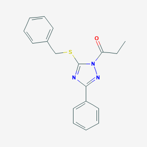 1-(5-Benzylsulfanyl-3-phenyl-1,2,4-triazol-1-yl)propan-1-one