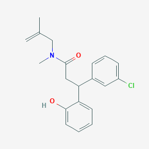 3-(3-chlorophenyl)-3-(2-hydroxyphenyl)-N-methyl-N-(2-methyl-2-propen-1-yl)propanamide