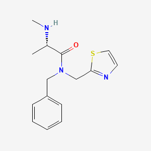 molecular formula C15H19N3OS B3792713 N~1~-benzyl-N~2~-methyl-N~1~-(1,3-thiazol-2-ylmethyl)-L-alaninamide hydrochloride 