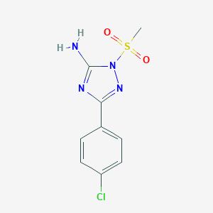 molecular formula C9H9ClN4O2S B379272 5-(4-Chloro-phenyl)-2-methanesulfonyl-2H-[1,2,4]triazol-3-ylamine 