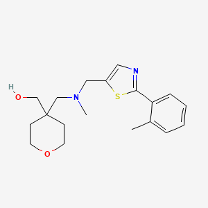 {4-[(methyl{[2-(2-methylphenyl)-1,3-thiazol-5-yl]methyl}amino)methyl]tetrahydro-2H-pyran-4-yl}methanol