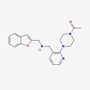 1-[2-(4-acetyl-1-piperazinyl)-3-pyridinyl]-N-(1-benzofuran-2-ylmethyl)methanamine