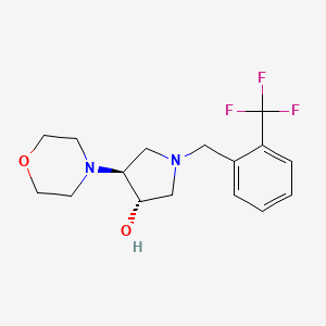 (3S,4S)-4-morpholin-4-yl-1-[[2-(trifluoromethyl)phenyl]methyl]pyrrolidin-3-ol