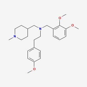 N-[(2,3-dimethoxyphenyl)methyl]-2-(4-methoxyphenyl)-N-[(1-methylpiperidin-4-yl)methyl]ethanamine