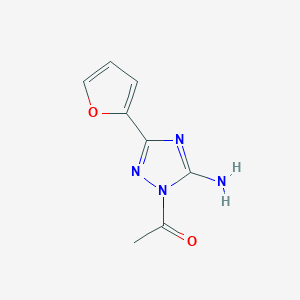 molecular formula C8H8N4O2 B379280 1-acetyl-3-(2-furyl)-1H-1,2,4-triazol-5-amine 