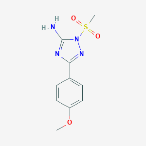 molecular formula C10H12N4O3S B379285 3-(4-methoxyphenyl)-1-(methylsulfonyl)-1H-1,2,4-triazol-5-amine 