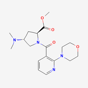 methyl (2S,4R)-4-(dimethylamino)-1-[(2-morpholin-4-ylpyridin-3-yl)carbonyl]pyrrolidine-2-carboxylate