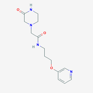 2-(3-oxo-1-piperazinyl)-N-[3-(3-pyridinyloxy)propyl]acetamide bis(trifluoroacetate)