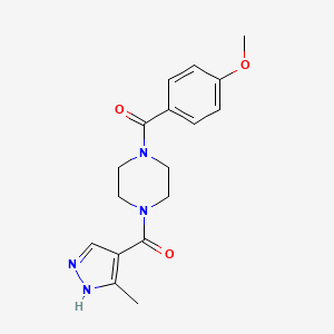 1-(4-methoxybenzoyl)-4-[(3-methyl-1H-pyrazol-4-yl)carbonyl]piperazine