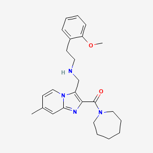 N-{[2-(1-azepanylcarbonyl)-7-methylimidazo[1,2-a]pyridin-3-yl]methyl}-2-(2-methoxyphenyl)ethanamine