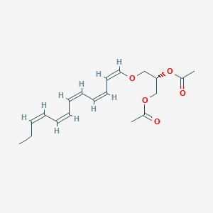 molecular formula C19H26O5 B037929 Diacetylfecapentaene-12 CAS No. 120789-74-4