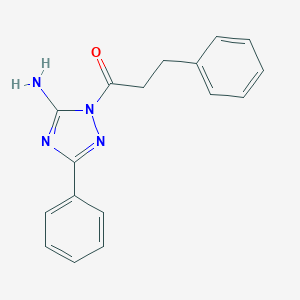molecular formula C17H16N4O B379291 3-phenyl-1-(3-phenylpropanoyl)-1H-1,2,4-triazol-5-amine 