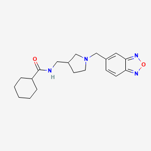 N-{[1-(2,1,3-benzoxadiazol-5-ylmethyl)pyrrolidin-3-yl]methyl}cyclohexanecarboxamide