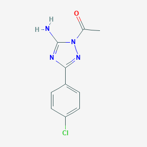 molecular formula C10H9ClN4O B379292 1-acetyl-3-(4-chlorophenyl)-1H-1,2,4-triazol-5-amine 