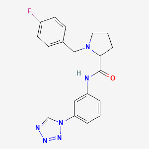 1-(4-fluorobenzyl)-N-[3-(1H-tetrazol-1-yl)phenyl]prolinamide