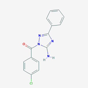 molecular formula C15H11ClN4O B379297 1-(4-chlorobenzoyl)-3-phenyl-1H-1,2,4-triazol-5-amine 