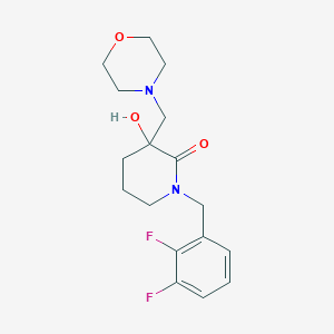 molecular formula C17H22F2N2O3 B3792970 1-(2,3-difluorobenzyl)-3-hydroxy-3-(4-morpholinylmethyl)-2-piperidinone 