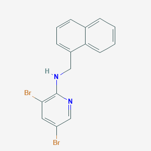 molecular formula C16H12Br2N2 B379298 N-(3,5-dibromo-2-pyridinyl)-N-(1-naphthylmethyl)amine 