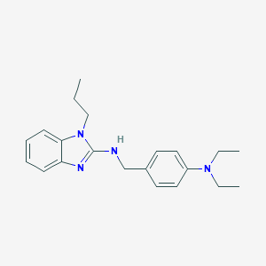 molecular formula C21H28N4 B379302 N-[4-(diethylamino)benzyl]-1-propyl-1H-benzimidazol-2-amine 
