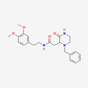 molecular formula C23H29N3O4 B3793033 2-(1-benzyl-3-oxo-2-piperazinyl)-N-[2-(3,4-dimethoxyphenyl)ethyl]acetamide 