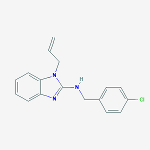 molecular formula C17H16ClN3 B379304 1-allyl-N-(4-chlorobenzyl)-1H-benzimidazol-2-amine 