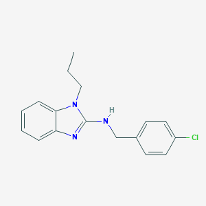 molecular formula C17H18ClN3 B379305 N-(4-chlorobenzyl)-N-(1-propyl-1H-benzimidazol-2-yl)amine 