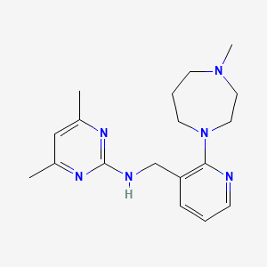 4,6-dimethyl-N-[[2-(4-methyl-1,4-diazepan-1-yl)pyridin-3-yl]methyl]pyrimidin-2-amine