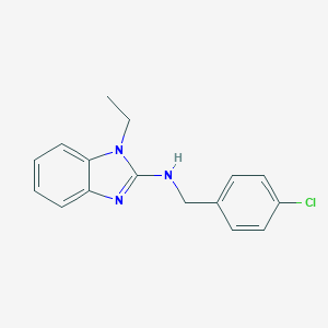 molecular formula C16H16ClN3 B379306 N-(4-chlorobenzyl)-1-ethyl-1H-benzimidazol-2-amine 