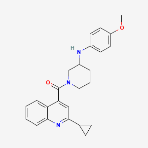 1-[(2-cyclopropyl-4-quinolinyl)carbonyl]-N-(4-methoxyphenyl)-3-piperidinamine