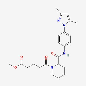 methyl 5-[2-({[4-(3,5-dimethyl-1H-pyrazol-1-yl)phenyl]amino}carbonyl)-1-piperidinyl]-5-oxopentanoate